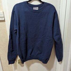 Hanes Small Men's Deep Blue Crewneck Sweater